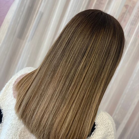 Smoothed hair after a treatment at Stilo Salón, Roma Norte