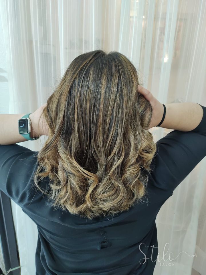 Balayage done at Stilo Salón, Roma Norte, Mexico City