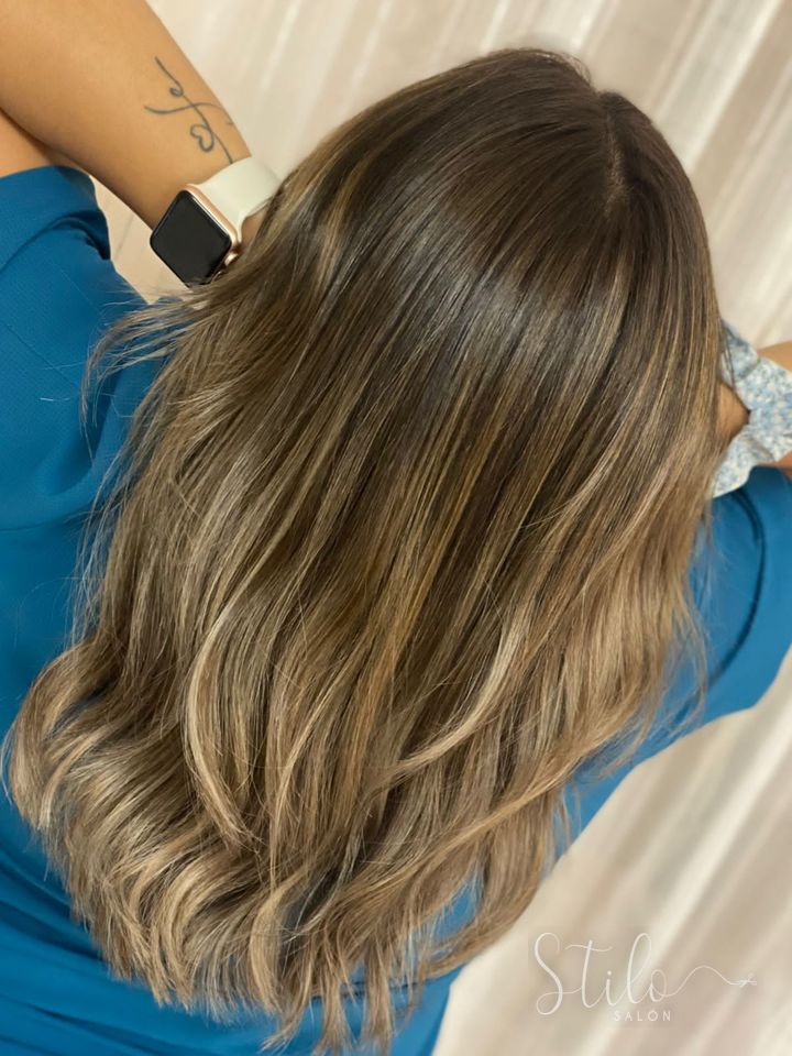 Balayage done at Stilo Salón, Roma Norte, Mexico City