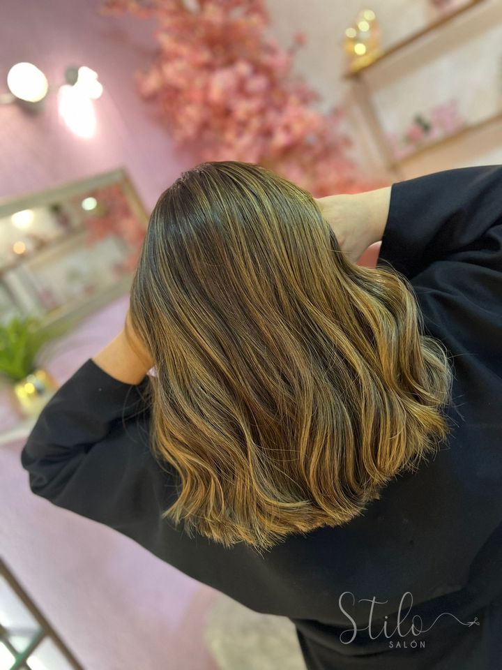 Balayage done at Stilo Salón, Roma Norte, Mexico City