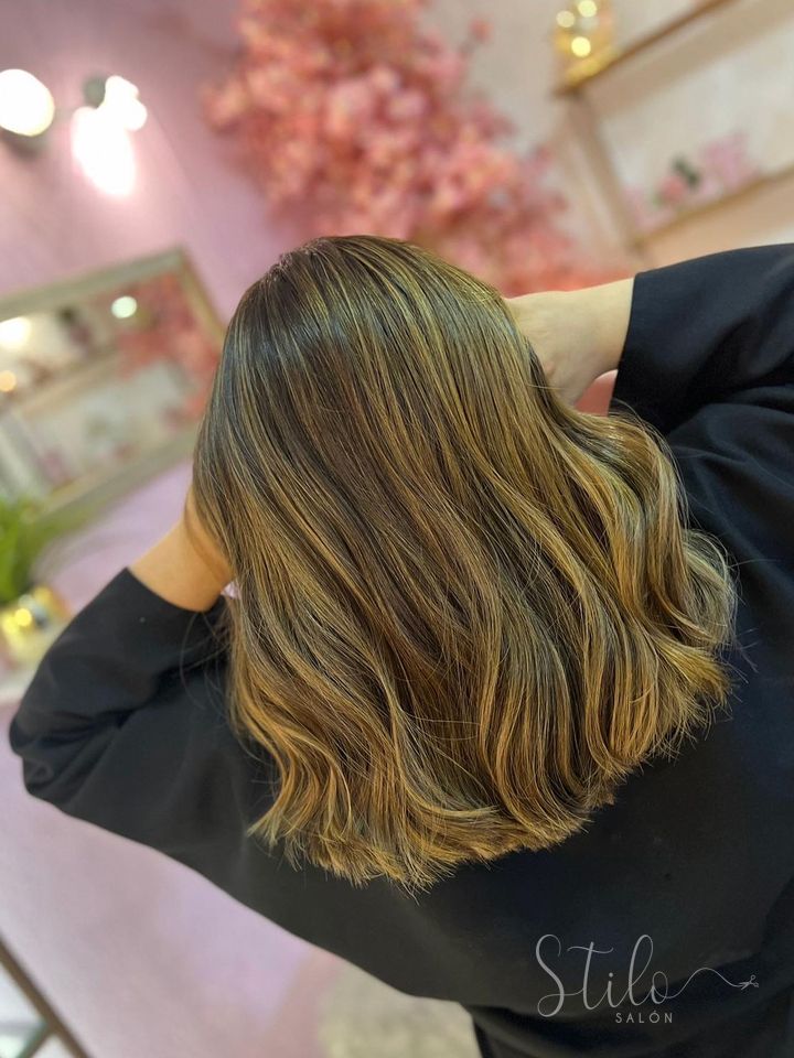 Balayage done at Stilo Salón, Roma Norte, Mexico City