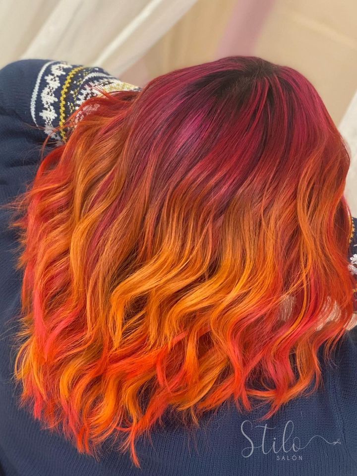 Fantasy color done at Stilo Salón, Roma Norte, Mexico City