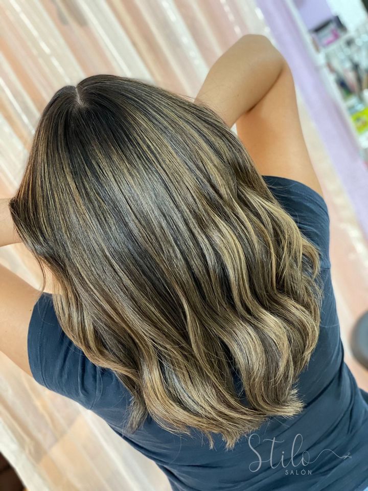 Balayage done at Stilo Salón, Roma Norte, Mexico City