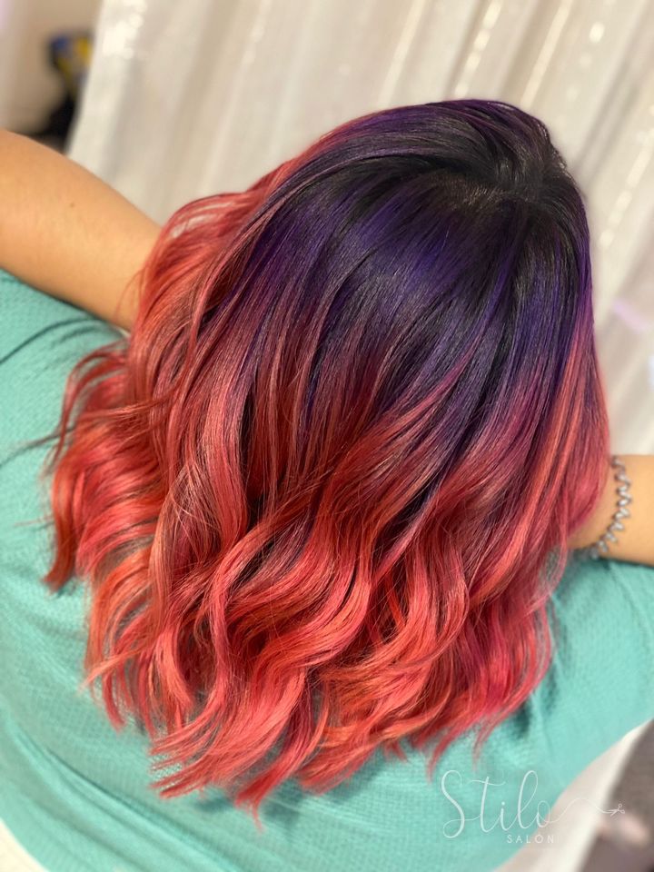 Fantasy color done at Stilo Salón, Roma Norte, Mexico City
