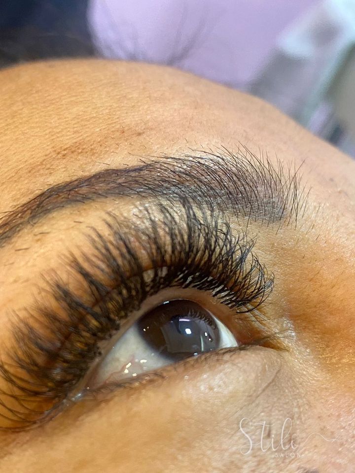 Lash extensions done at Stilo Salón, Roma Norte, Mexico City