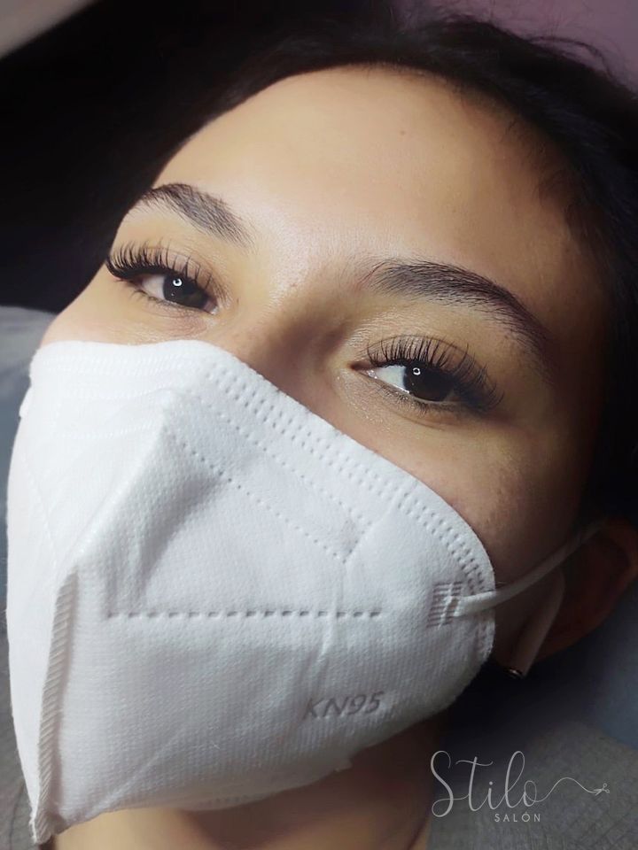 Lash extensions done at Stilo Salón, Roma Norte, Mexico City