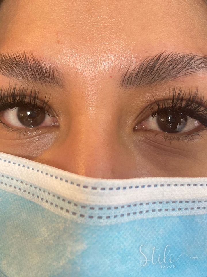 Lash extensions done at Stilo Salón, Roma Norte, Mexico City