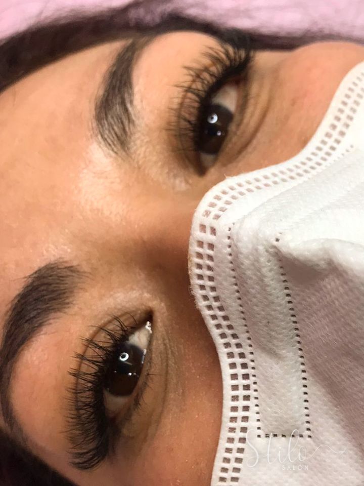 Lash extensions done at Stilo Salón, Roma Norte, Mexico City