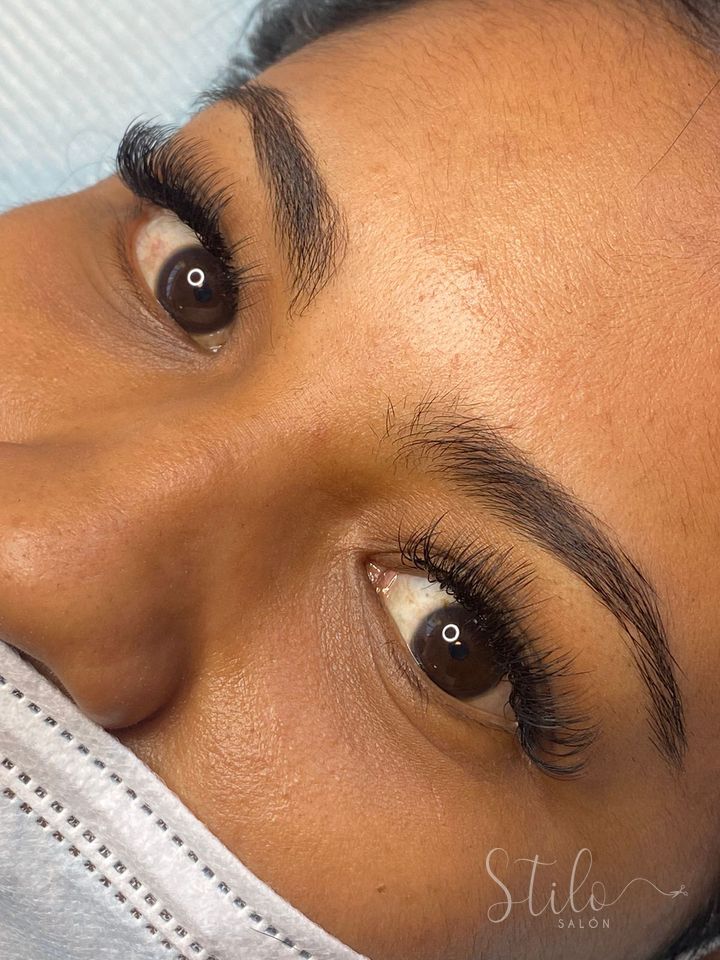 Lash extensions done at Stilo Salón, Roma Norte, Mexico City