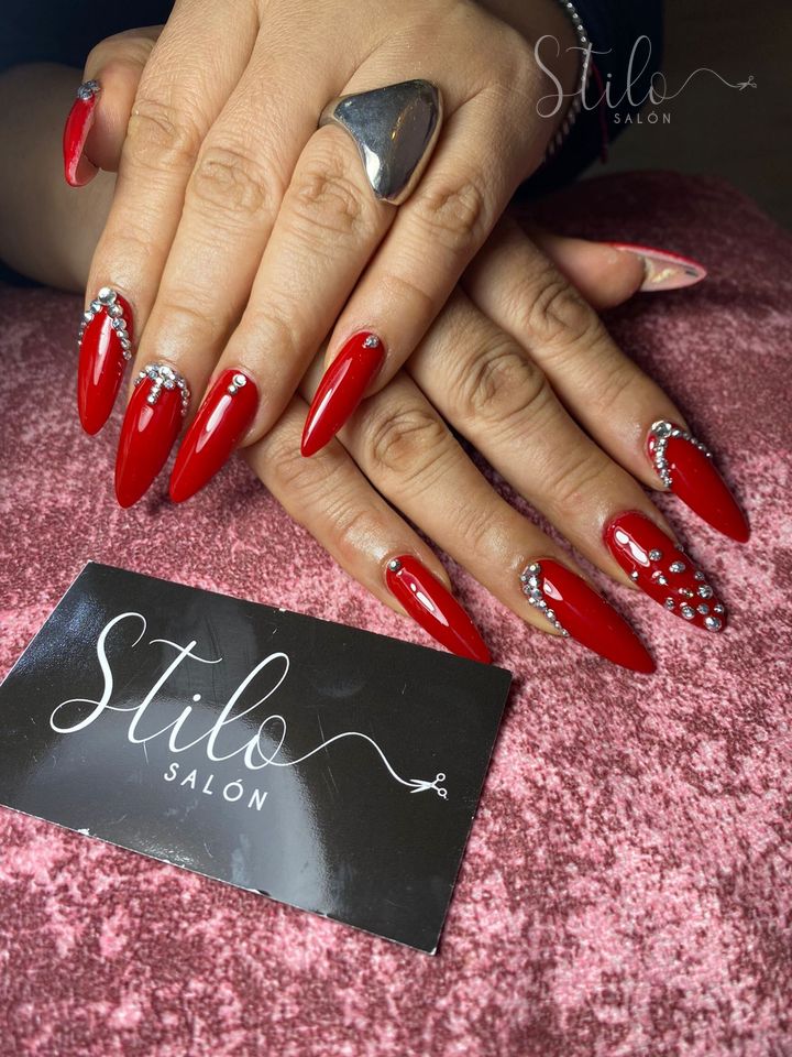 Nail art done at Stilo Salón, Roma Norte, Mexico City